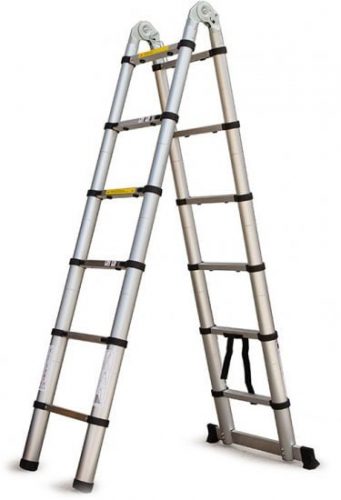 דיל מקומי: הסולם גבוה, והמחיר? נמוך! סולם אלומיניום טלסקופי כפול 14 שלבים עד 4.4 מטר מבית Telescopic ב-₪739 במקום ₪819!!
