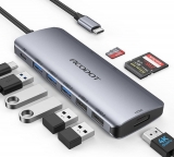 רק 15.9$/53 ש"ח (משלוח חינם בהגעה לסכום כולל של 49$ ומעלה) למתאם ה־USB-C החכם מבית Acodot עם 9 חיבורים ותמיכה באיכות 4K@60Hz!!