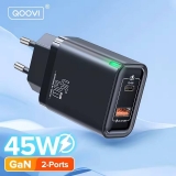 רק 4.4$/15 ש״ח למטען קיר מהיר 45W מבית QOOVI עם טכנולוגיית GaN – טעינה חכמה ומהירה במיוחד לשני מכשירים בו זמנית!