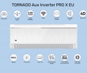 דיל מקומי: אין מחירים כאלה! מזגן עילי Aux Inverter PRO X EU 12 9,950BTU מבית Tornado עכשיו רק ב-₪979 עד הבית במקום ₪1,069!!