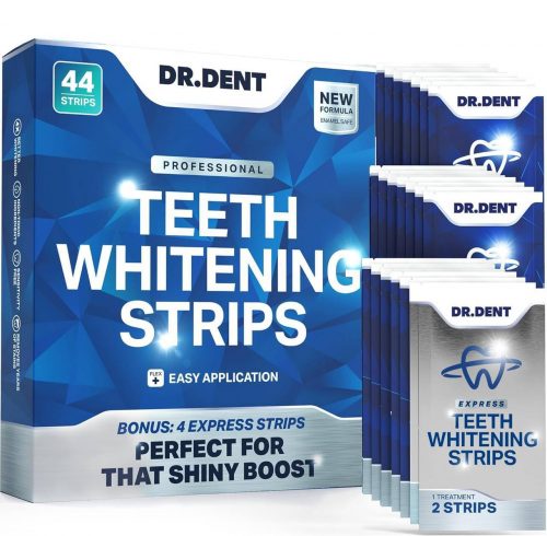 רק 15.9$/52 ש״ח (משלוח חינם בהגעה לסכום כולל של 49$ ומעלה) לערכת הלבנת שיניים מקצועית מבית DR.DENT עם 44 סטריפים ופותחן פה!!