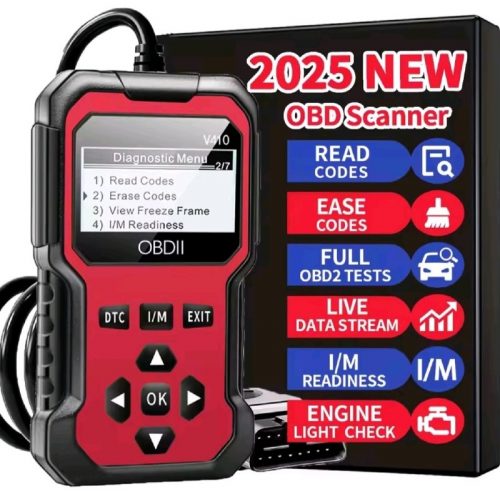 רק 8$/25 ש״ח לסורק OBD2 מקצועי לקריאת ומחיקת קודי תקלות, עם בדיקות מלאות, נתוני חיישנים חיים ותאימות לכלי רכב משנת 1996 ואילך!!