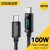 רק 5.5$\20 ש"ח לזוג כבלים מהירים עוצמתיים איכותיים עם צג לד Essager Type C to Type C Cable 100W PD!!