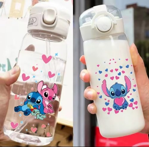 לחטוף!! רק 5$/17 ש״ח לבקבוק שתייה עם קש לילדים בעיצוב של סטיץ' ועמיד לנפילות, קיבולת 400/600 מ"ל!!