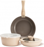 רק 29.9$\104 ש"ח (משלוח חינם בהגעה לסכום כולל של 49$ ומעלה) לסט סירים ומחבתות 6 חלקים עם ידית מתפרקת ZHANG XIAO QUAN!!