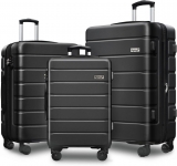 רק 128.7$/423 ש״ח מחיר סופי כולל הכל עד דלת הבית לסט 3 מזוודות קשיחות מבית KEYTANG עם גלגלי ספינר כפולים, הרחבה של 20% ונעילת TSA!!