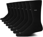 רק 19.9$/63 ש״ח (משלוח חינם בהגעה לסכום כולל של 49$ ומעלה) לסט של 8 זוגות גרבי גברים Calvin Klein בגזרה גבוהה, עם ריפוד נעים, סיבוב אוויר מעולה והתאמה מושלמת למראה יומיומי או רשמי!!