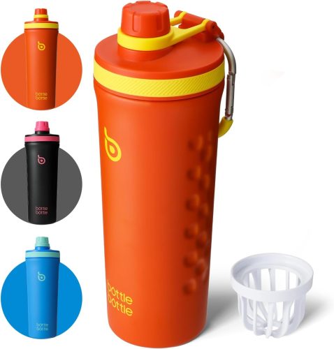 רק 12.9$/39 ש״ח (משלוח חינם בהגעה לסכום כולל של 49$ ומעלה) לבקבוק שייקר Bottle Bottle מבודד נירוסטה 769 מ״ל לשמירה על קור וערבוב חלק באימון וביום יום!!