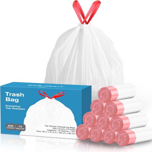 רק 26.9$/87 ש״ח (משלוח חינם בהגעה לסכום כולל של 49$ ומעלה) לסט עצום של 200 שקיות זבל בנפח 50 ליטר – חזקות, אטומות, ללא ריח ולשימוש יומיומי נוח!!