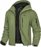 רק 24.9$/82 ש״ח מחיר סופי כולל הכל עד דלת הבית למעיל חורף לגברים GEMYSE עם בידוד תרמי, 7 כיסים, כובע תואם קסדה, עמיד למים ולרוח – כולל כפל קופונים ומשלוח חינם!!