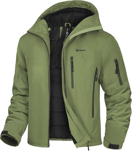 רק 24.9$/82 ש״ח מחיר סופי כולל הכל עד דלת הבית למעיל חורף לגברים GEMYSE עם בידוד תרמי, 7 כיסים, כובע תואם קסדה, עמיד למים ולרוח – כולל כפל קופונים ומשלוח חינם!!