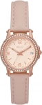 רק 52$/169 ש״ח מחיר סופי כולל הכל עד דלת הבית לשעון נשים Relic by Fossil בעיצוב אלגנטי עם רצועת עור ורודה וזהב רוז!!