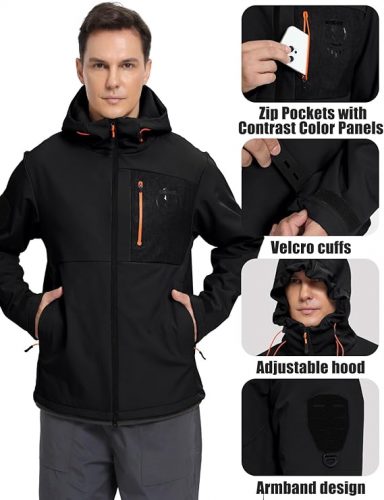 רק 29.9$/97 ש״ח מחיר סופי כולל הכל עד דלת הבית למעיל סופטשל BANTREK עמיד לגשם ולרוח – כולל קפוצ׳ון, ריפוד פליז, כיסים עמידים למים ועיצוב מושלם לטיולים וליומיום!!