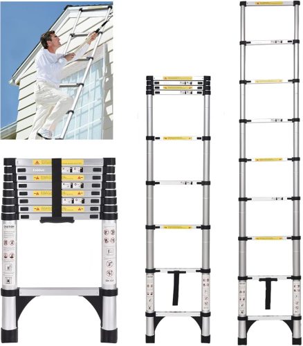 רק 67.4$\246 ש"ח מחיר סופי כולל הכל עד דלת הבית לסולם טלסקופי 2.6 מטר JADDUO!!