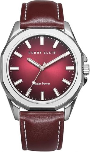 רק 172 ש"ח מחיר סופי כולל הכל עד דלת הבית לשעון סולארי מבית Perry Ellis עם רצועת עור טבעוני!!  