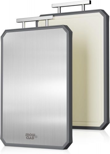 רק 19.9$/65 ש״ח (משלוח חינם בהגעה לסכום כולל של 49$ ומעלה) לקרש חיתוך דו־צדדי איכותי מבית SNOWCLAD מנירוסטה וקש חיטה!!