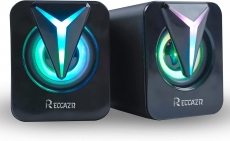 לחטוף!! רק 10.4$\37 ש"ח (משלוח חינם בהגעה לסכום כולל של 49$ ומעלה) לזוג רמקולים מומלצים למחשב עם תאורת RGB מבית RECCAZR!!
