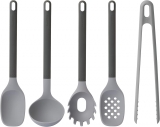 רק 44.9$/146 ש״ח מחיר סופי כולל הכל עד דלת הבית לסט של 5 כלי בישול מסיליקון איכותי מבית BergHOFF עם ידיות רכות ונוחות, בטוחים לשימוש בכלים מצופי נון-סטיק!!