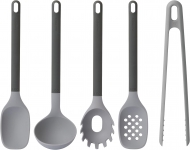 רק 44.9$/146 ש״ח מחיר סופי כולל הכל עד דלת הבית לסט של 5 כלי בישול מסיליקון איכותי מבית BergHOFF עם ידיות רכות ונוחות, בטוחים לשימוש בכלים מצופי נון-סטיק!!