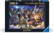 רק 59.9$/185 ש״ח מחיר סופי כולל הכל עד דלת הבית לפאזל Ravensburger Harry Potter Hogwarts Castle 3000 חלקים עם צבעים עזים, פרטים מורכבים ואווירת לילה קסומה למבוגרים!!