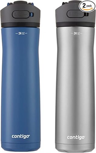 רק 34$\129 ש"ח (משלוח חינם בהגעה לסכום כולל של 49$ ומעלה) לזוג בקבוקי קונטיגו המומלץ הרשמי של אמזון Contigo Ashland Chill 2.0!!