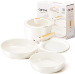 רק 39.9$/127 ש״ח (משלוח חינם בהגעה לסכום כולל של 49$ ומעלה) לסט 6 חלקים של סירים ומחבתות CAROTE – נון־סטיק, חכם, קומפקטי, ועמיד לתנור ולמקרר!!