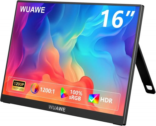 רק 63.7$/203 ש״ח מחיר סופי כולל הכל עד דלת הבית למסך נייד WUAWE בגודל 16 אינץ׳, רזולוציית 1200P, חיבור USB-C ו-HDMI, עם מעמד מובנה ותמיכה ב־HDR ו-FreeSync!!