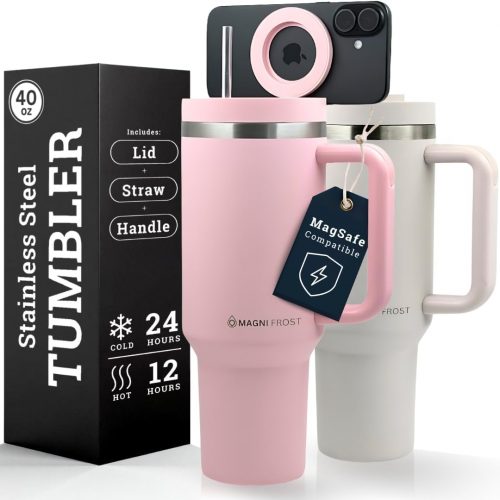 רק 9.9$\33 ש"ח (משלוח חינם בהגעה לסכום כולל של 49$ ומעלה) לכוס שתיה מבודדת בנפח 1.2 ליטר עם מחזיק מגנטי לסמארטפון תומך MagSafe, שומר קור עד 24 שעות וחום עד 12 שעות!!