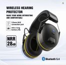 רק 29.3$/95 ש״ח למגן אוזניים מקצועי עם Bluetooth 5.4 וסינון רעש של SNR 30dB – מגן על השמיעה ומנגן באיכות גבוהה בעבודה!!