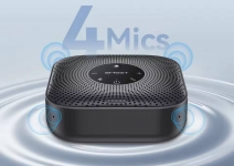 רק 36.7$/120 ש״ח לרמקול אלחוטי חכם EMEET M0 Plus עם קליטת קול היקפית 360°, 4 מיקרופונים וסינון רעשים – מושלם לשיחות עבודה מהבית או המשרד!!