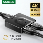 רק 5.6$/20 ש״ח למתג HDMI 4K דו-כיווני UGREEN עבור קונסולות וטלוויזיה!!