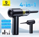 רק 21.5$/71 ש״ח לשואב אבק אלחוטי חזק ומצויד מבית Baseus – גם שואב, גם מפוח אוויר וגם מנפח קומפקטי אחד לרכב, לבית ולמשרד!!