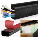 רק 4.7$/15 ש״ח לפתרון אלגנטי ויעיל לסידור כבלים – תעלת כבלים באורך 40 ס״מ עם גב דבק חזק במיוחד להתקנה קלה מתחת לשולחן בבית או במשרד!!