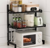 רק 26.5$/86 ש״ח מחיר סופי כולל הכל עד דלת הבית למדף המיקרוגל המתכוונן תלת־קומתי עם 8 ווי תלייה מבית SoakSea!!