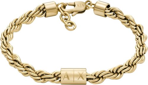 רק 56.2$/179 ש״ח מחיר סופי כולל הכל עד דלת הבית לצמיד גברים יוקרתי מבית A|X Armani Exchange – עיצוב זהב מנירוסטה עם סוגר בטיחותי!!