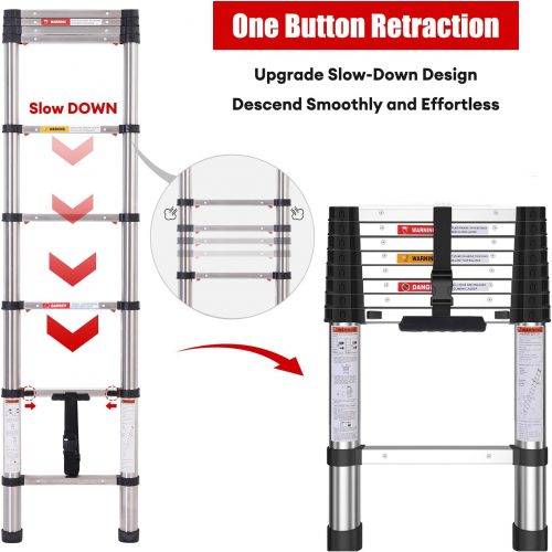 לחטוף!! רק 63.9$\239 ש״ח מחיר סופי כולל הכל עד דלת הבית לסולם טלסקופי באורך 2.6 מטר!! בארץ המחיר 450 ש״ח!!