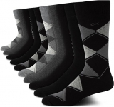 רק 18.1$/59 ש״ח (משלוח חינם בהגעה לסכום כולל של 49$ ומעלה) לסט של 10 זוגות גרבי דרס יוקרתיים לגברים מבית Calvin Klein – גזרת Crew, בד כותנה נעים ודוגמה קלאסית!!