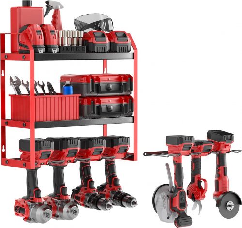 רק 25.6$/83 ש״ח (משלוח חינם בהגעה לסכום כולל של 49$ ומעלה) למתקן תלייה מקצועי לכלי עבודה עם מחזיק מקדחות נוסף – פתרון חכם, כבד ואסתטי לסידור מושלם של הסדנה או המוסך!!