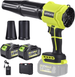 רק 29.9$/92 ש״ח (משלוח חינם בהגעה לסכום כולל של 49$ ומעלה) למפוח עלים אלחוטי Uinnate קל במיוחד עם מנוע עוצמתי, 2 סוללות 4000mAh, מטען מהיר וניקוי מושלם לגינה ולרכב!!