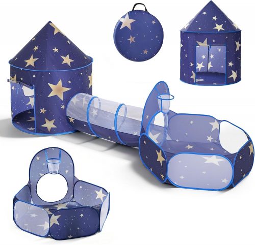 רק 29.9$/97 ש״ח (משלוח חינם בהגעה לסכום כולל של 49$ ומעלה) לסט אוהל משחק 3 ב־1 לילדים – כולל אוהל כוכבים, מנהרה ובור כדורים לקסמים בבית ובחוץ!!