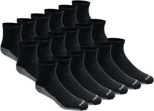 רק 41.6$/128 ש״ח (משלוח חינם בהגעה לסכום כולל של 49$ ומעלה) לסט של 18 זוגות גרבי Dickies Dri-Tech Quarter עם נידוף זיעה, תמיכת קשת ועמידות גבוהה ליום עבודה ארוך!!