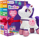 רק 48.4$/150 ש״ח (משלוח חינם בהגעה לסכום כולל של 49$ ומעלה) לבובת חד קרן אינטראקטיבית PlayShifu ZeeZee רכה מדברת שרה מספרת סיפורים ומתחברת בבלוטות׳ לחוויית משחק קסומה!!