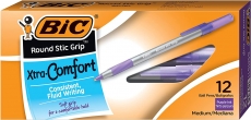 רק 2.38$\9 ש"ח (משלוח חינם בהגעה לסכום כולל של 49$ ומעלה) לחבילת 12 עטים כדוריים BIC Round Stic Grip Xtra Comfort!!