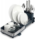 רק 54.9$/179 ש״ח מחיר סופי כולל הכל עד דלת הבית למתקן ייבוש כלים קומפקטי Joseph Joseph Extend Slim עם מגש מתרחב, זרבובית ניקוז חכמה ומיכל סכו״ם נשלף שמייעל כל מטבח!!