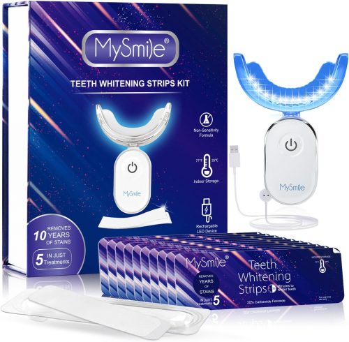 רק 78 ש"ח (משלוח חינם בהגעה לסכום כולל של 49$ ומעלה) לערכת הלבנת שיניים עם תאורת LED ו-10 רצועות הלבנה מבית MySmile!!