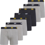רק 24.9$/77 ש״ח (משלוח חינם בהגעה לסכום כולל של 49$ ומעלה) לסט של 7 תחתוני בוקסר לגברים Lee מכותנה רכה ונושמת עם גמישות נוחה, חגורת מותן אלסטית ללא תווית והתאמה נוחה ליום שלם!!