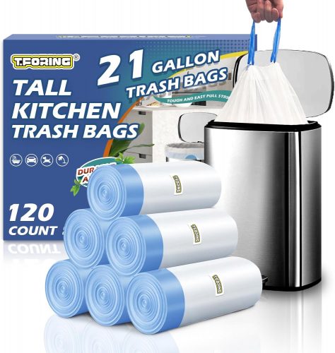 רק 26.9$/86 ש״ח (משלוח חינם בהגעה לסכום כולל של 49$ ומעלה) לסט של 120 שקיות אשפה לבנות בנפח 79.5 ליטר עם שרוך סגירה, עמידות לקרעים וסגירה הרמטית!!