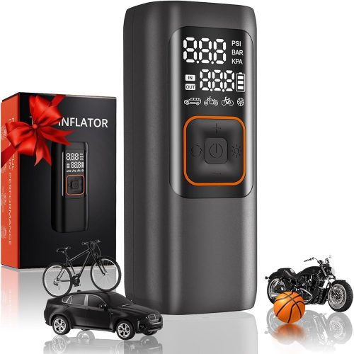 רק 16.9$/55 ש״ח מחיר סופי כולל הכל עד דלת הבית למדחס אוויר נייד עד 200PSI עם תצוגה דיגיטלית, עצירה אוטומטית ותאורת LED – מתאים לרכב, אופניים, קמפינג ועוד!!
