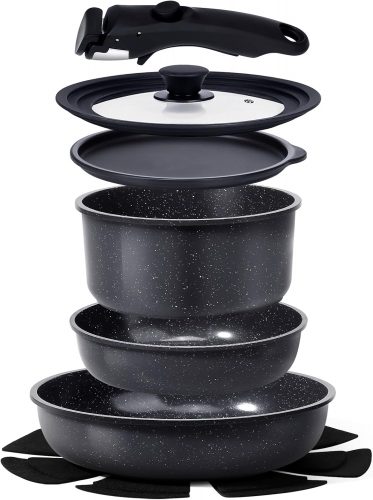 רק 34$\112 ש"ח (משלוח חינם בהגעה לסכום כולל של 49$ ומעלה) לסט סירים ומחבתות קרמיים איכותי מבית ‎GiPP‎!!