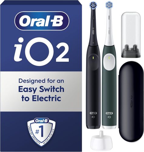 רק רק 75£/333 ש״ח מחיר סופי כולל הכל עד דלת הבית לזוג מברשות שיניים חשמליות Oral-B iO2!!